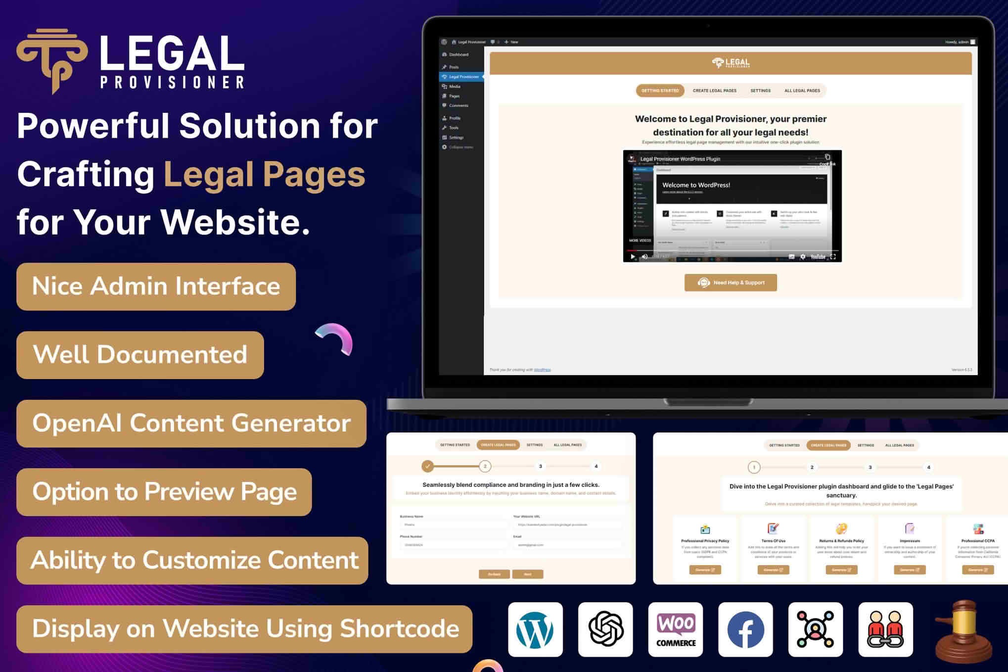 Download WordPress Legal Pages Generator Plugin with AI