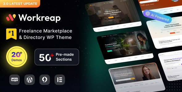 Download Workreap - Freelance Marketplace and Directory WordPress Theme GPL WordPress Plugin