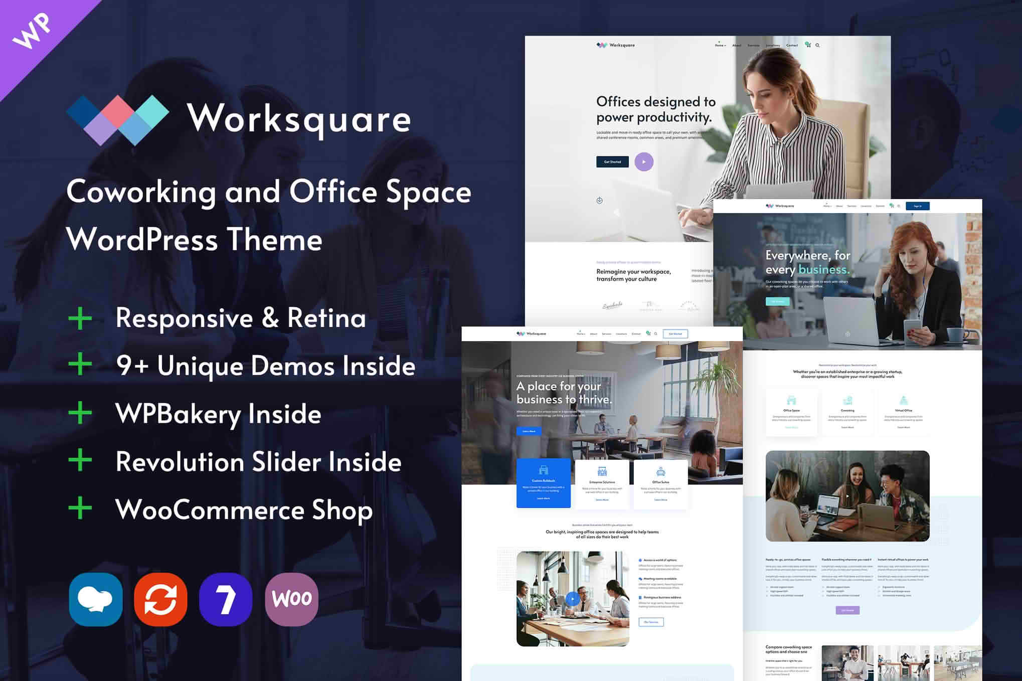 Download Worksquare - Coworking and Office Space WordPress Theme GPL WordPress Plugin