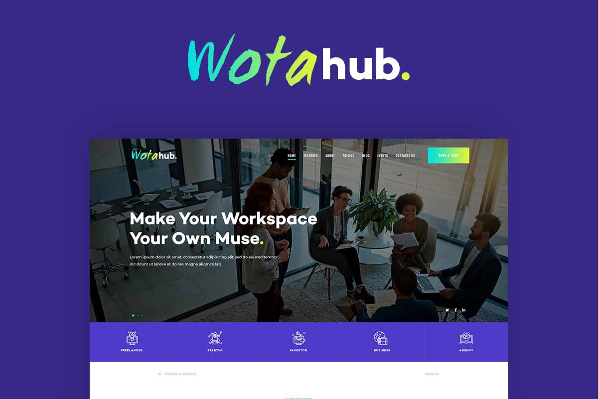 Download WotaHub | Coworking Space WordPress Theme GPL WordPress Plugin