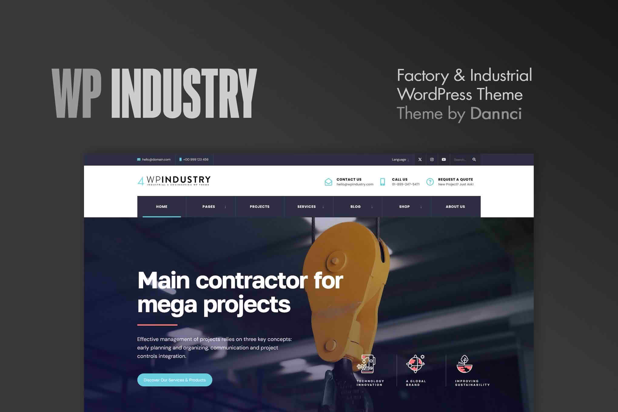 WP Industry - Industrial WordPress Theme