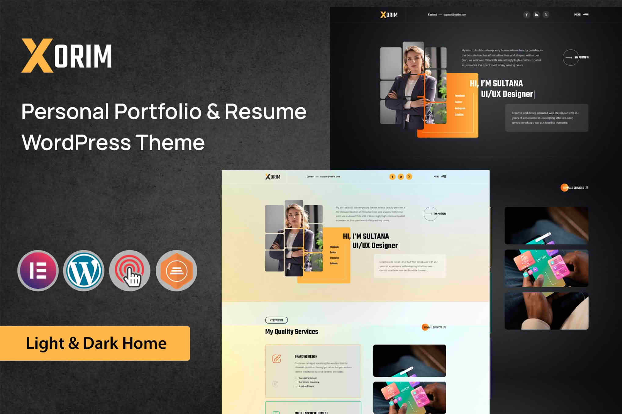 Xorim – Personal Portfolio & Resume WordPress Theme