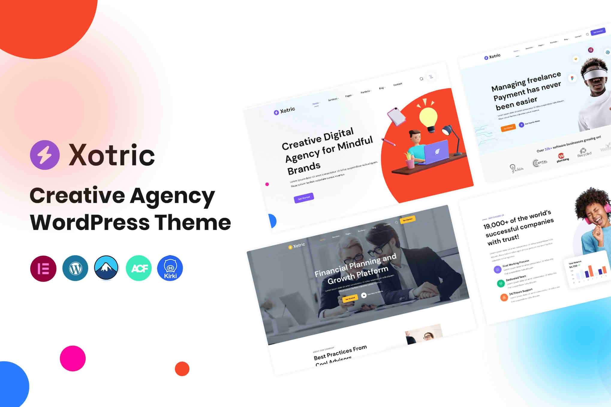 Download Xotric - Creative Agency WordPress Theme + RTL GPL WordPress Plugin