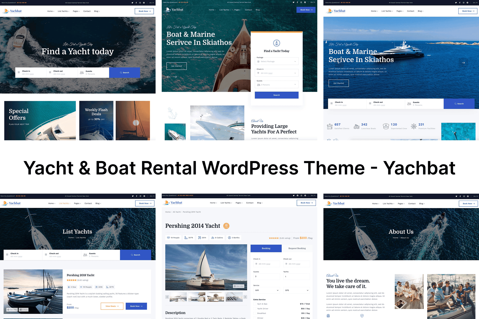 Download Yachbat - Yacht & Boat Rental WordPress Theme GPL WordPress Plugin