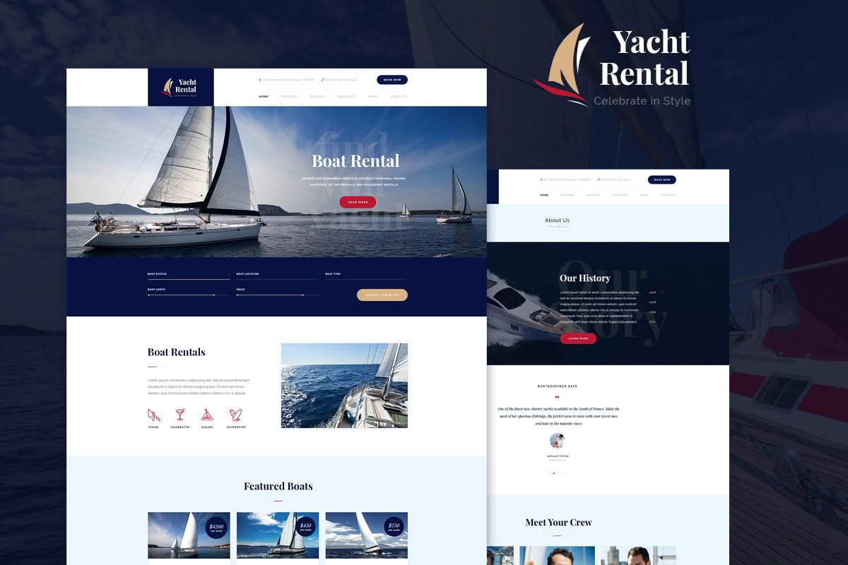 Download Yacht Rental - Boat Services WordPress Theme GPL WordPress Plugin