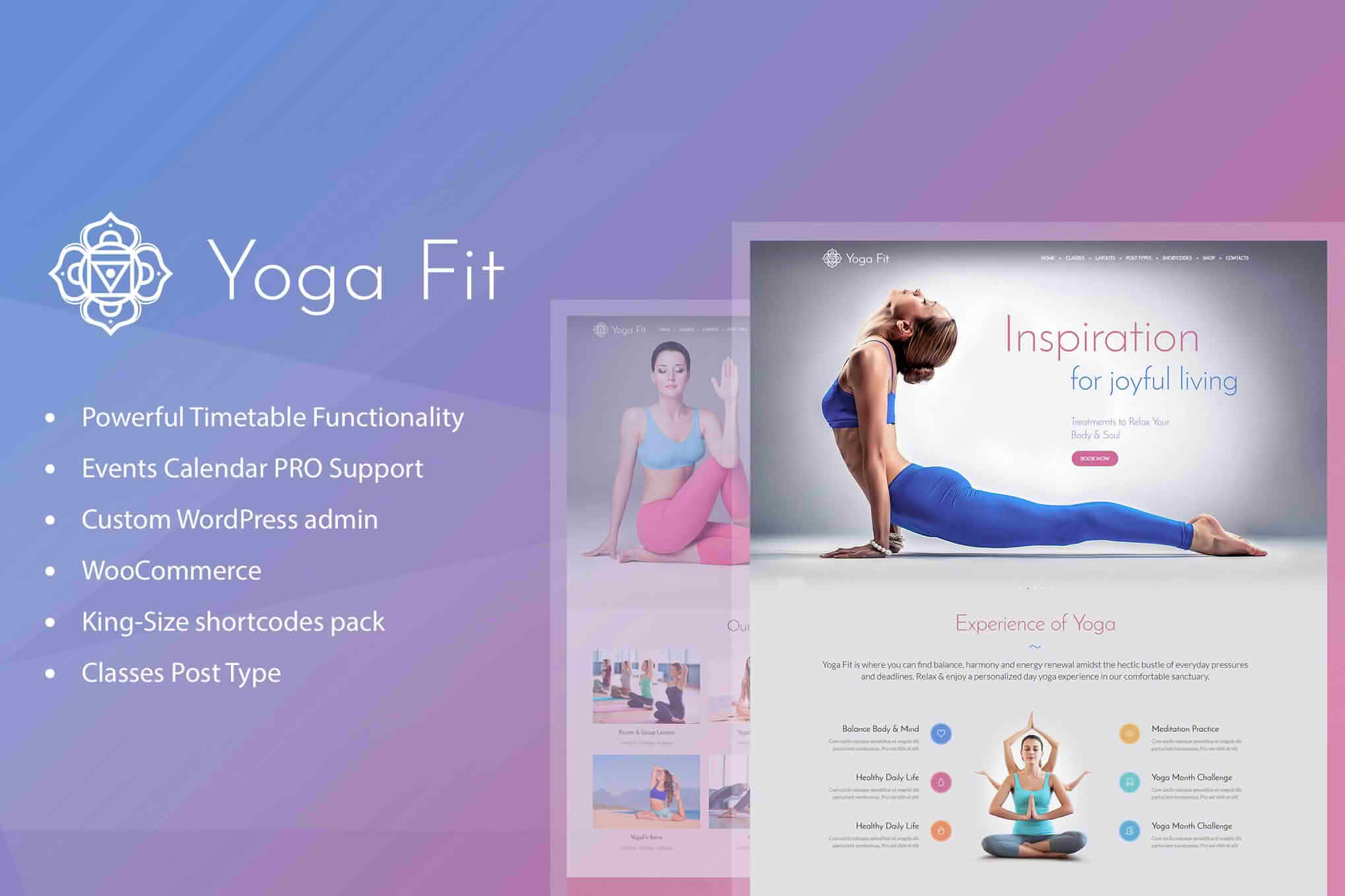 Download Yoga Fit - Sports & Fitness WordPress Theme GPL WordPress Plugin