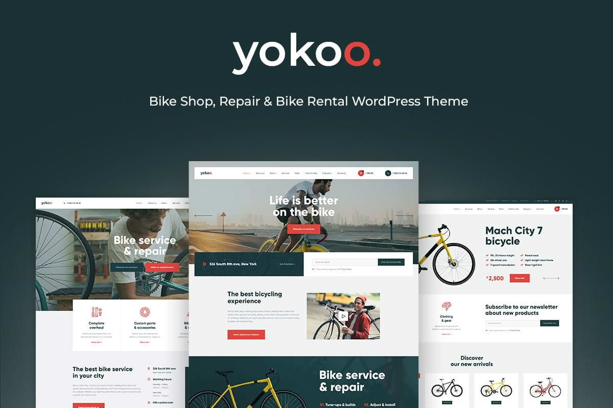 Download Yokoo - Bike Shop & Bicycle Rental WordPress Theme GPL WordPress Plugin