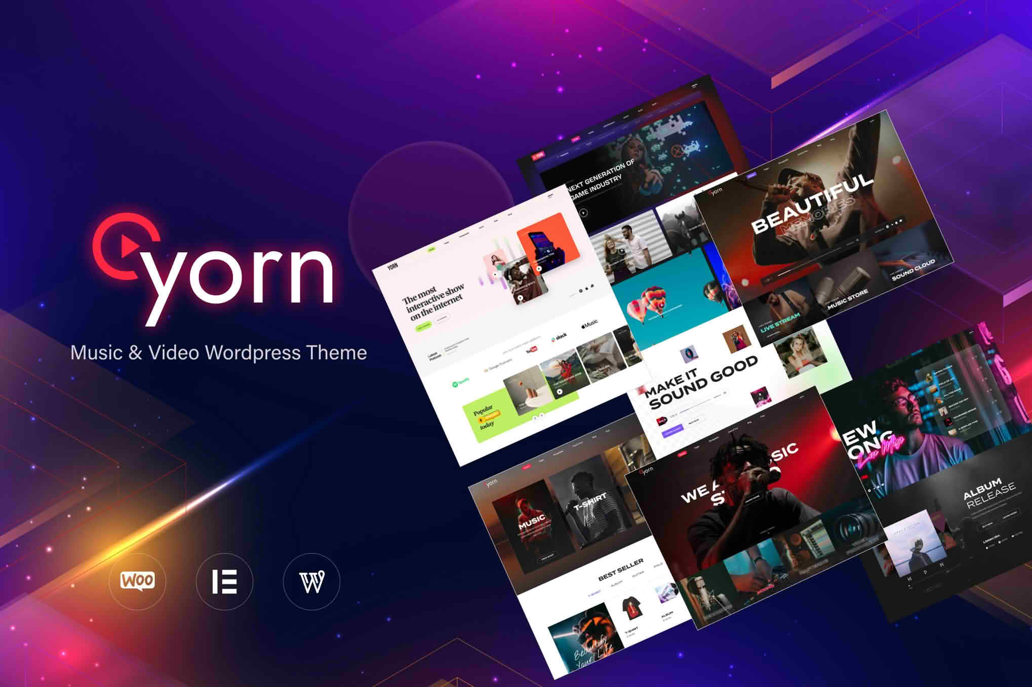 Download Yorn - Music & Video WordPress Theme GPL WordPress Plugin