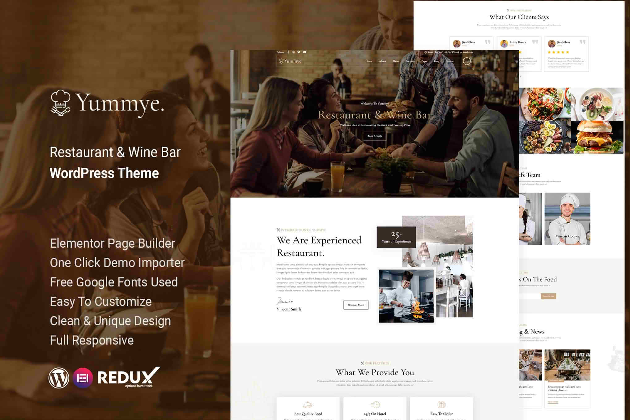 Download Yummye - Restaurant & Wine Bar WordPress Theme GPL WordPress Plugin