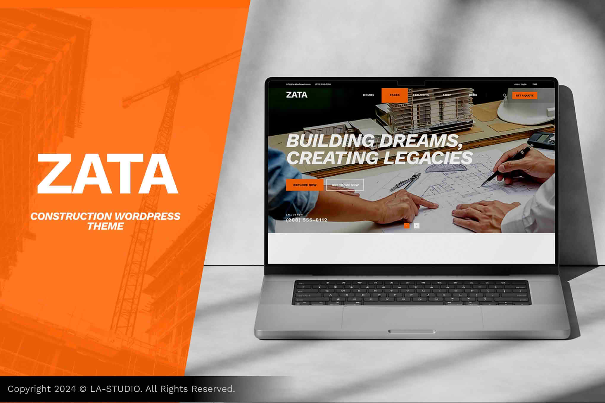 Download Zata - Construction WordPress Theme GPL WordPress Plugin