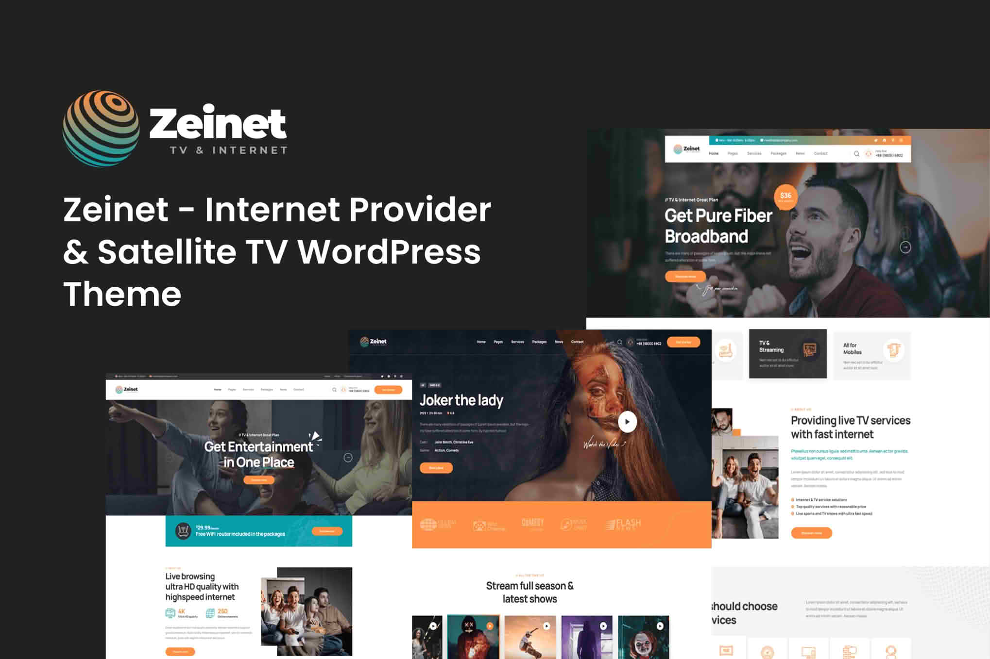 Zeinet Internet & Satellite TV WordPress Theme