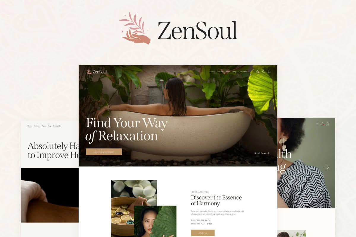 Download ZenSoul - Spa Salon & Wellness WordPress Theme + AI GPL WordPress Plugin