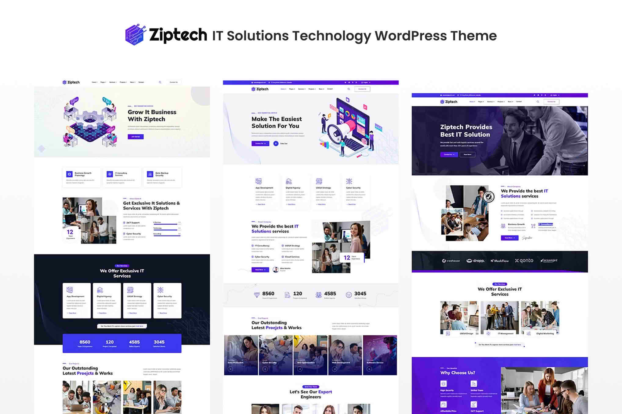 Download Ziptech - IT Solutions Technology WordPress Theme GPL WordPress Plugin