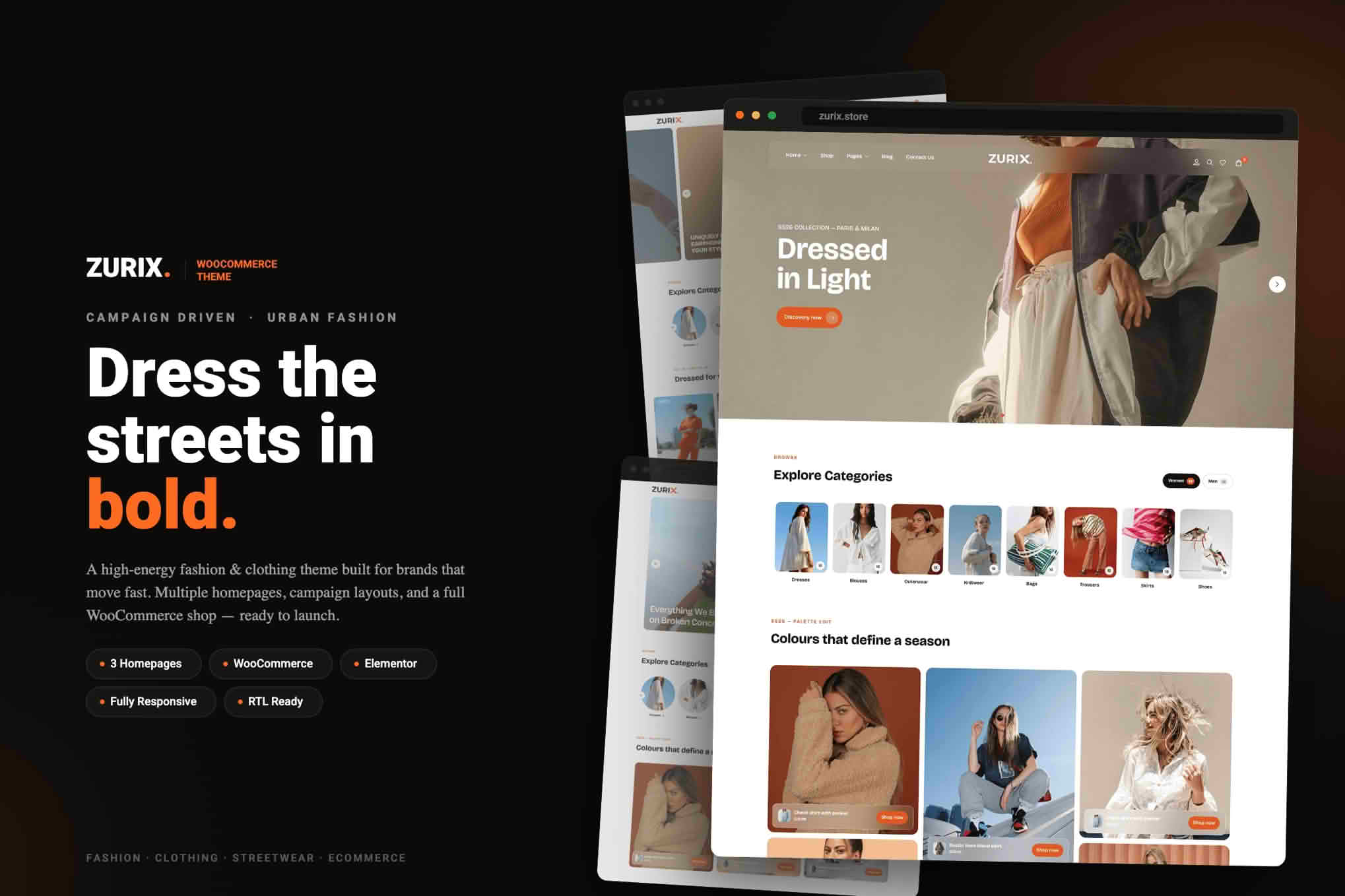 ZURIX - Campaign Driven Urban Fashion WooCommerce