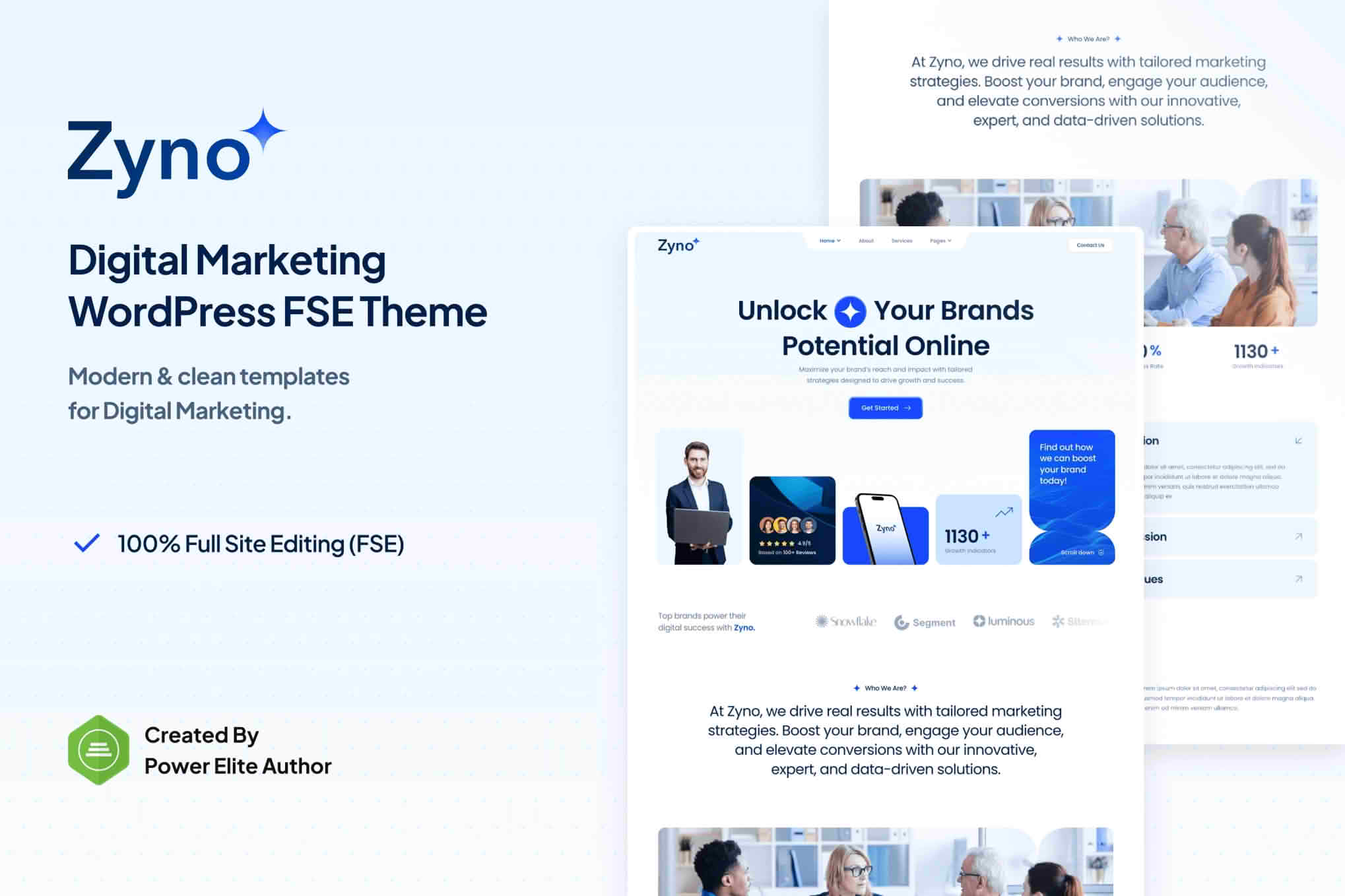 Zyno – Digital Marketing Agency Gutenverse FSE WordPress Block Theme